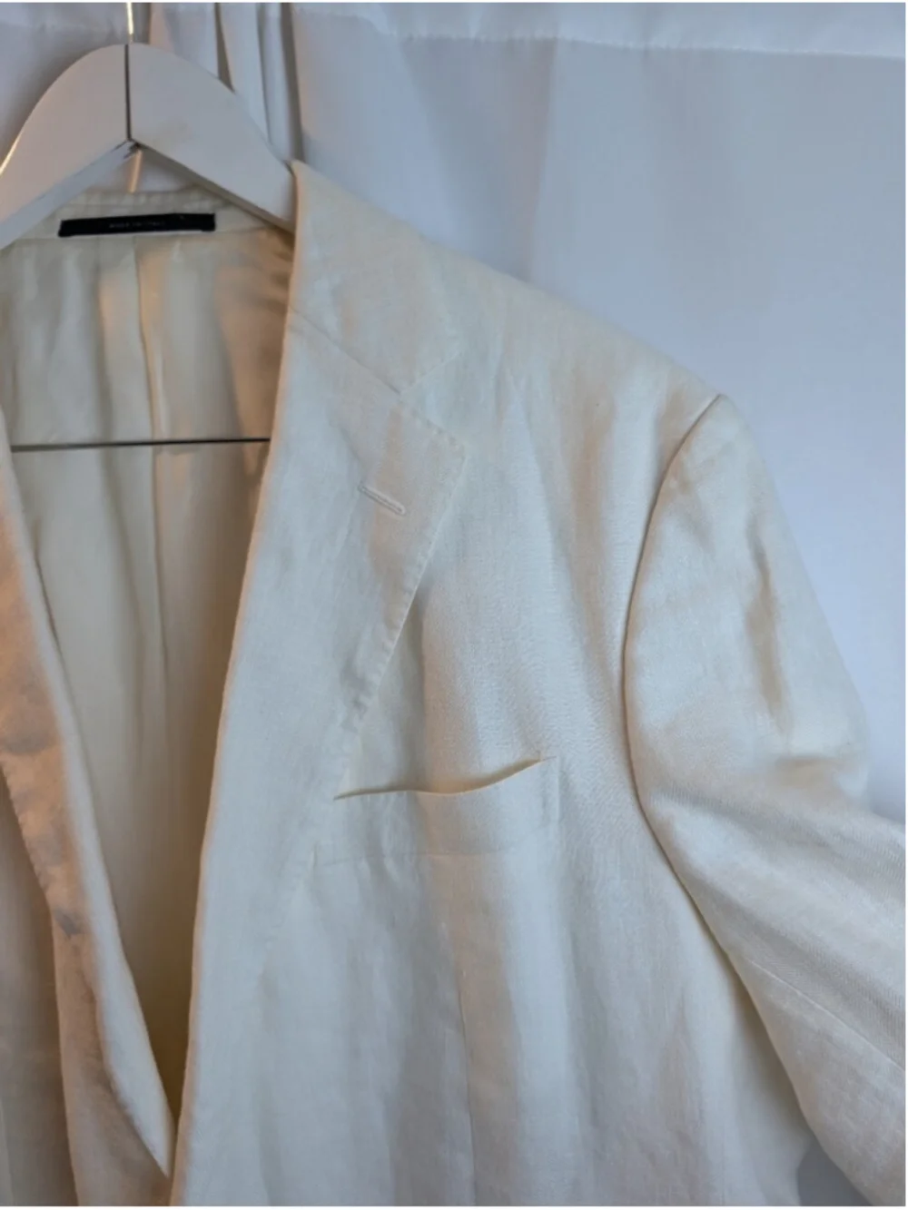 Pal Zileri Off White Linen Blazer - Lightweight Summer Jacket Size 48(58) In EUC